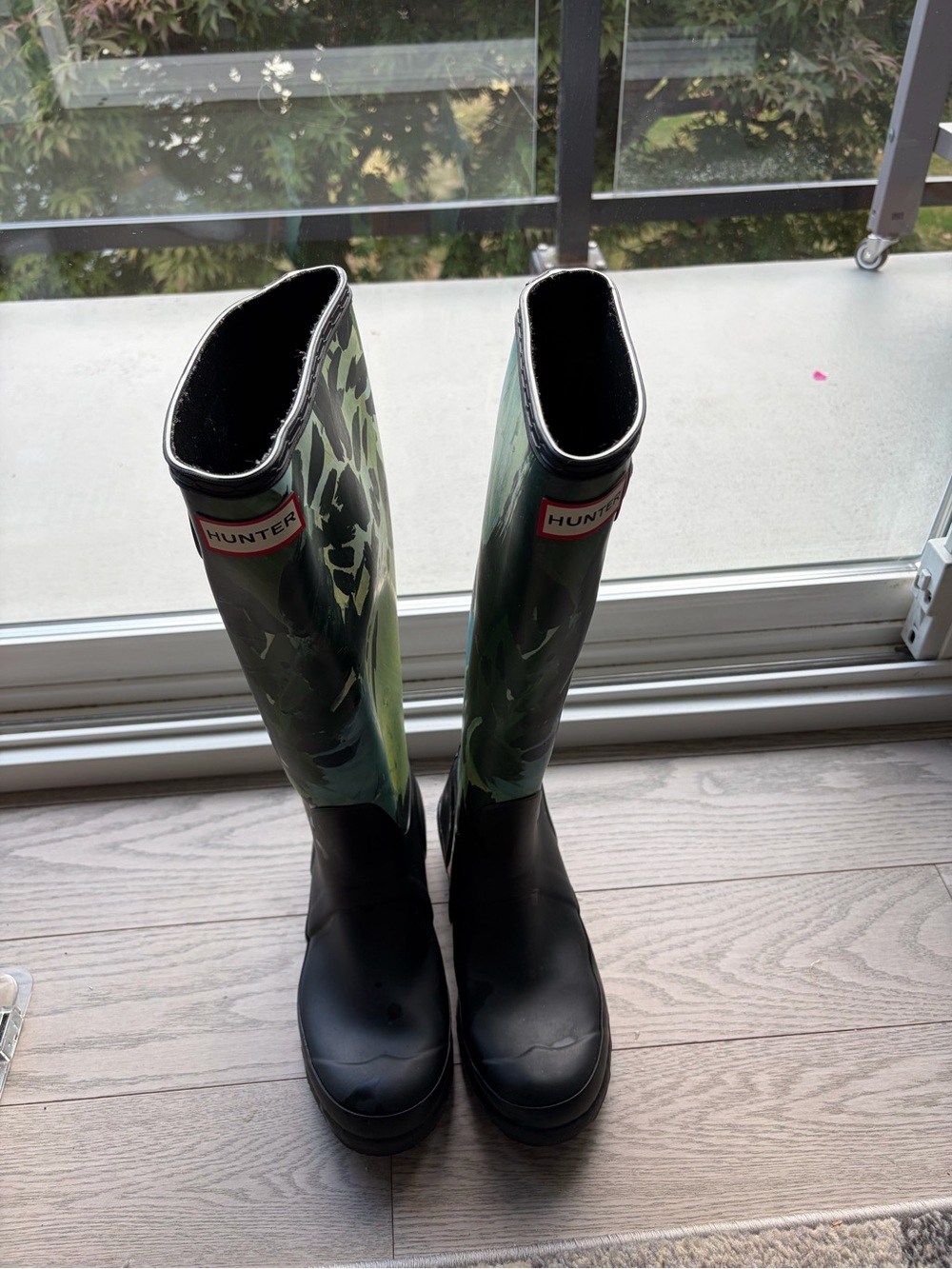 Hunter boots botanical